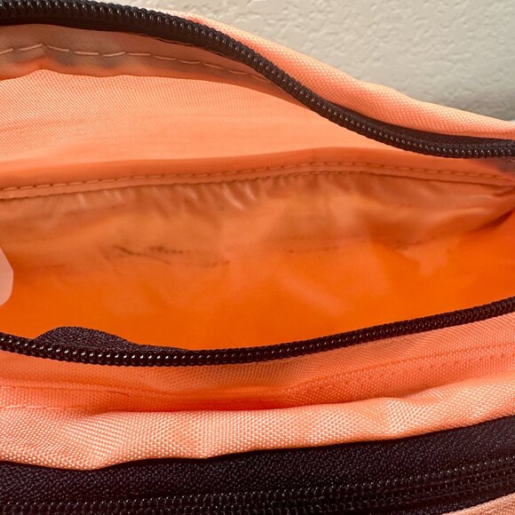 NWT VTG Pro Spirit 90s Fanny Pack Neon Orange Double Pocket Belt Bag Hip Pack - Picture 10 of 14